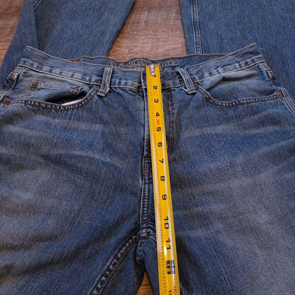 American Eagle Outfitters Size 32/34 RN54485 Denim Blue Jeans - Picture 7 of 9